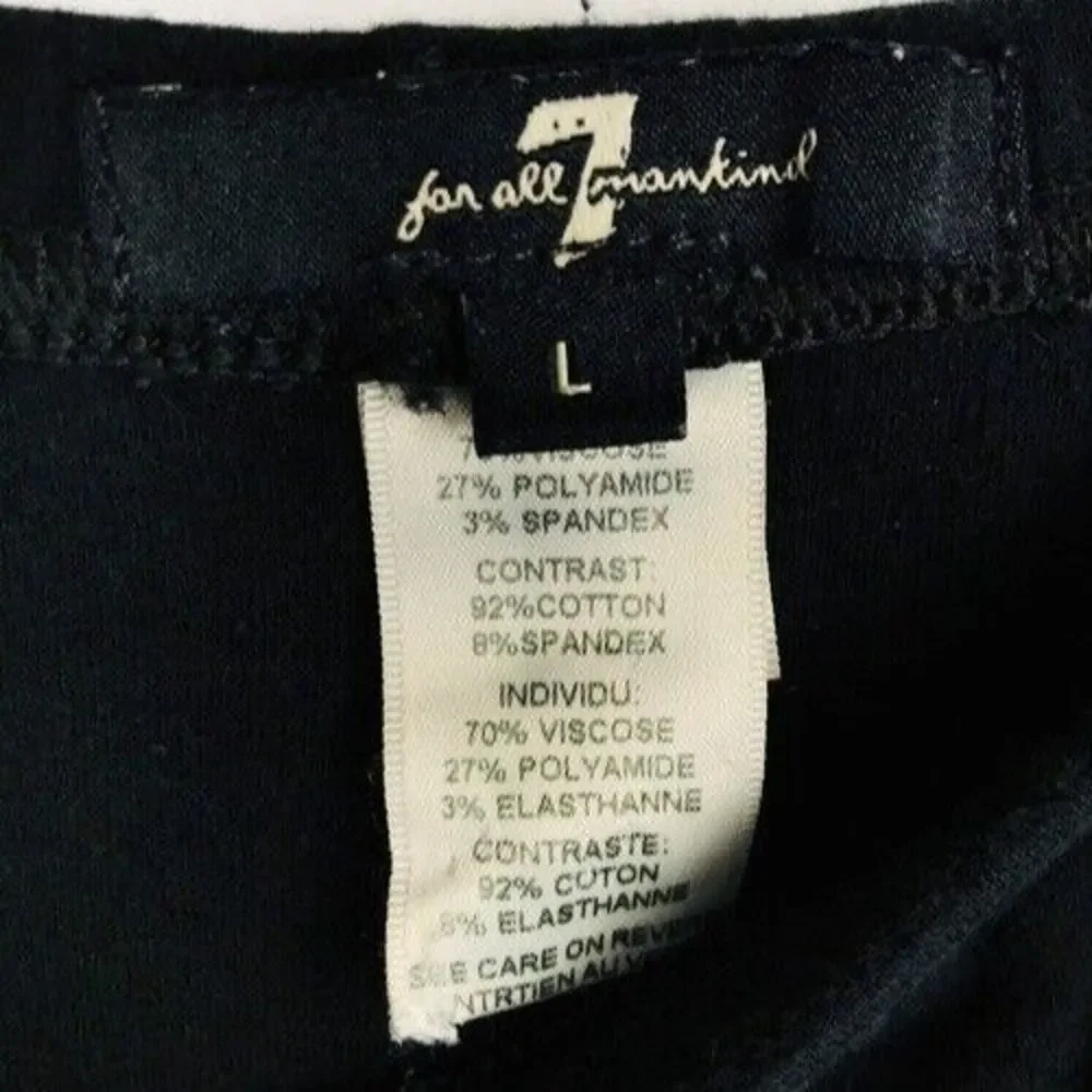 7 For All Mankind Maternity Jeggings Women Large Black Stretch Pant Pregnant
